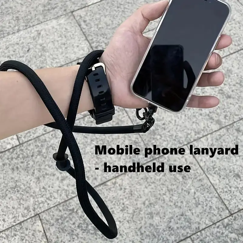 Solid Color Adjustable Phone Lanyard, 1 Count Practical Anti-lost Neck Lanyard, Portable Phone Strap for Men & Women Outdoor Use 5