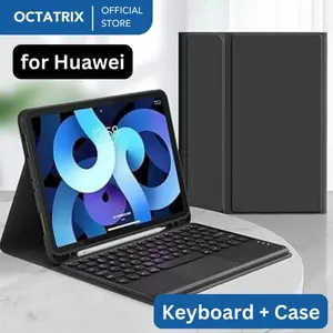 Case Kompatibel untuk Huawei Matepad SE 11" 2024 / Matepad 11" 2021/2023 / T10/T10s /SE 10.4" 2022 With Smart Keyboard Wireless Magnetic Bluetooth Cover Black