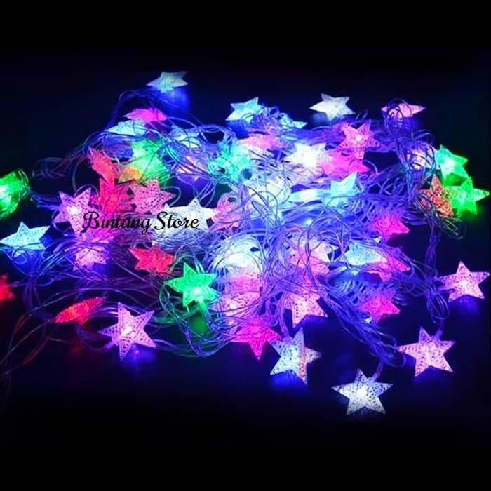 Product Introduction of TERBARU PANJANG FULL 10 METER - Lampu Hias Led Lampu Dekorasi Lampu Bintang Kelap Kelip 10 Meter - Lampu Hias Warna warni / Led Karakter Bintang & Bola Anggur 10 Meter Bulat 2