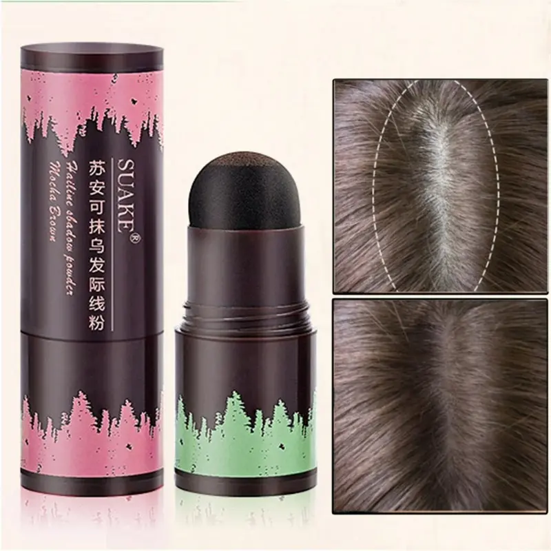 2 Colors Waterproof Hairline Powder Hair Roots Supplement Black Brown Hair Shape Supplement Stick Filler Powder