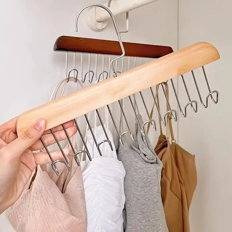 Stainless Steel Hanger with Hook, 1 Count Multifunctional Underwear Hanger, Multi-Application Hanger for Home Bedroom Wardrobe 5