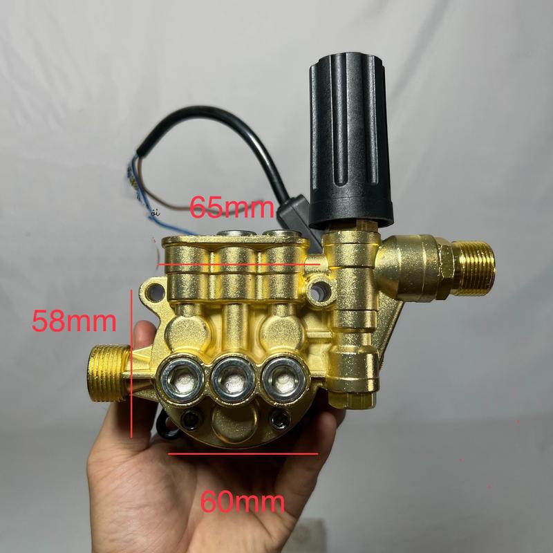 [Loại 1] Bộ đầu bơm máy rửa xe mini - cao áp có chỉnh áp| Đầu bơm máy rửa xe gia đình( Có kèm rơ le điện)