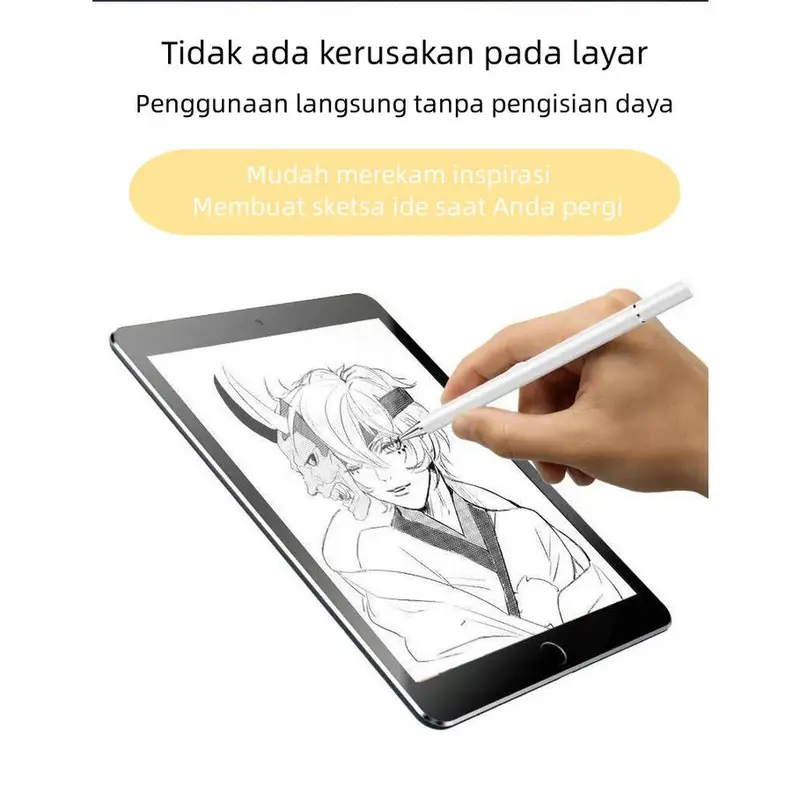 Stylus 2 in 1 Stylus dan Pen Plastik Putih Drawing 4