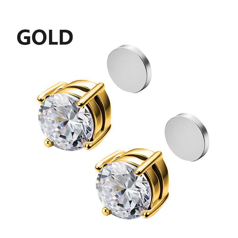 Bông Tai Từ Tính Zircon Punk, Siêu Lấp Lánh, Không Cần Xỏ Lỗ Tai, Dành Cho Nam Và Nữ, Không Thủng, Đồ Trang Sức Giả jewellery  kk 8