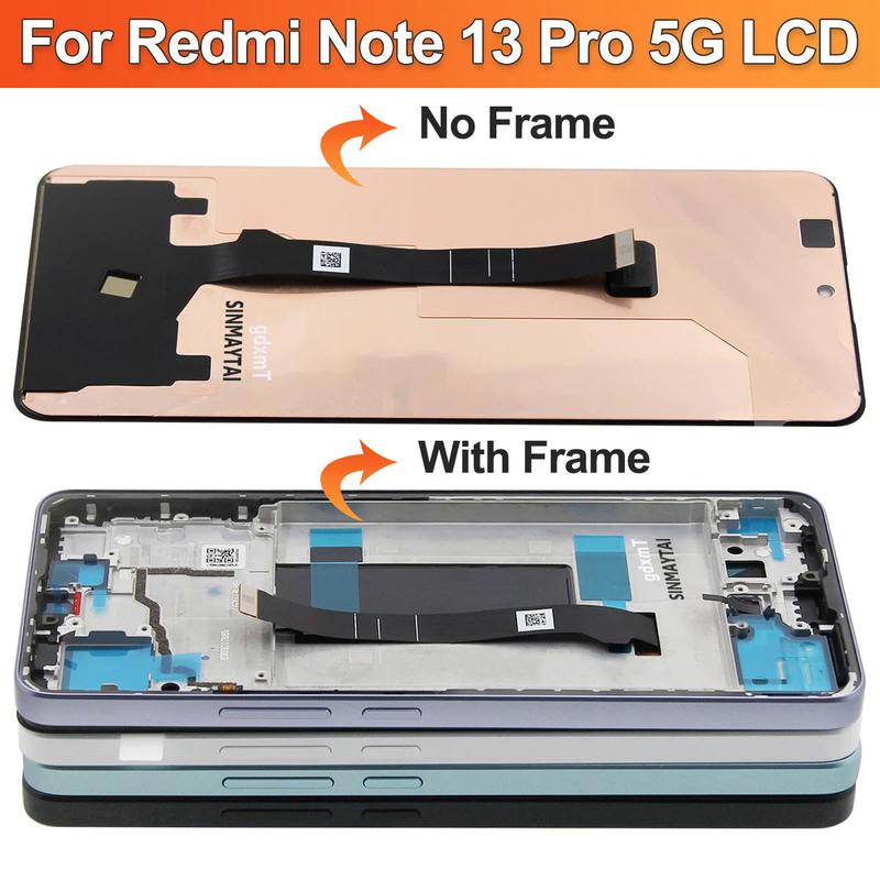 Product Introduction of For Xiaomi Redmi Note 13 Pro 5G 6.67 ''For Redmi note13pro 2312dra50c LCD display touch screen digitizer assembly replacement 2