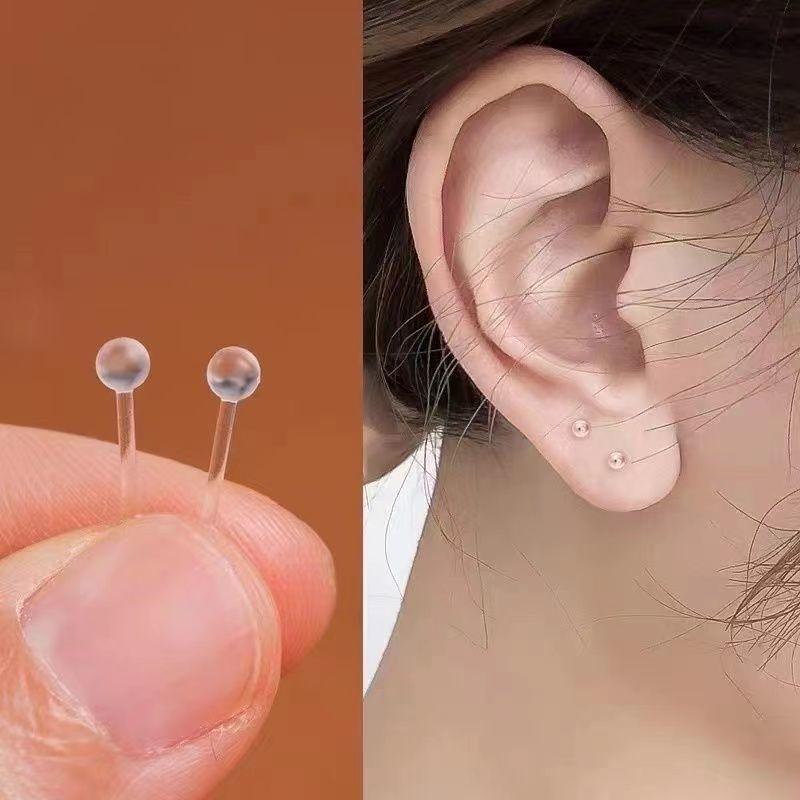 Thanh Tai Chăm Sóc Tai, Chất Liệu Resin Cấp Y Tế Trong Suốt, Không Cần Tháo Khuyên Bông Khuyên Tai Đinh Tán, Đầu Phẳng Chống Dị Ứng Độc Đáo Cho Học Sinh, Kim Tai Chống Chặn, Bông Tai Thanh Lịch, Thích Hợp Cho Xương Và Móng Tay, Năm 2025 5