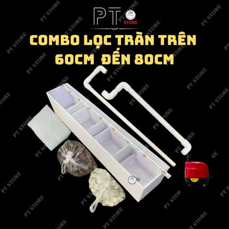 COMBO Lọc Tràn Trên Cho Bể Cá Dài Từ 60cm đến 80cm x rộng 15cm x cao 16cm chất liệu fomex cứng