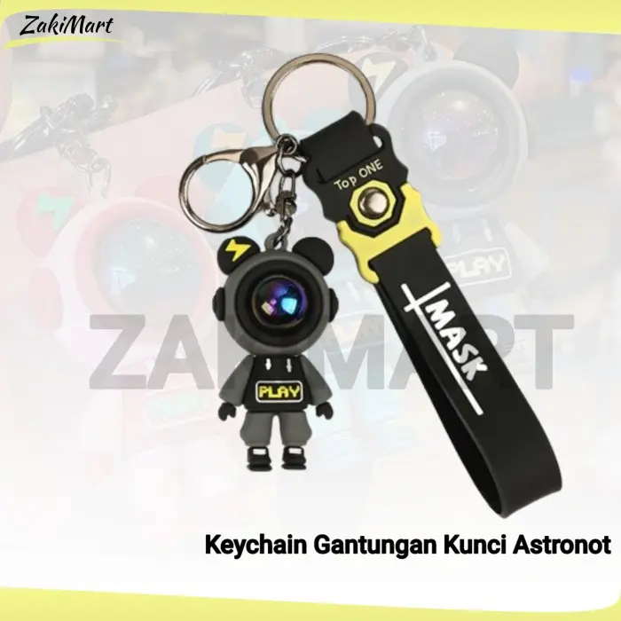 Keychain Gantungan Kunci Astronot Aesthetic Premium Gantungan Motor Mobil - Keychain Gantungan Kunci Astronot 0