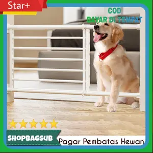 Pagar Pintu Hewan Buka Tutup Penghalang Kucing Anjing Pembatas Pengaman Dapur Tangga Bayi