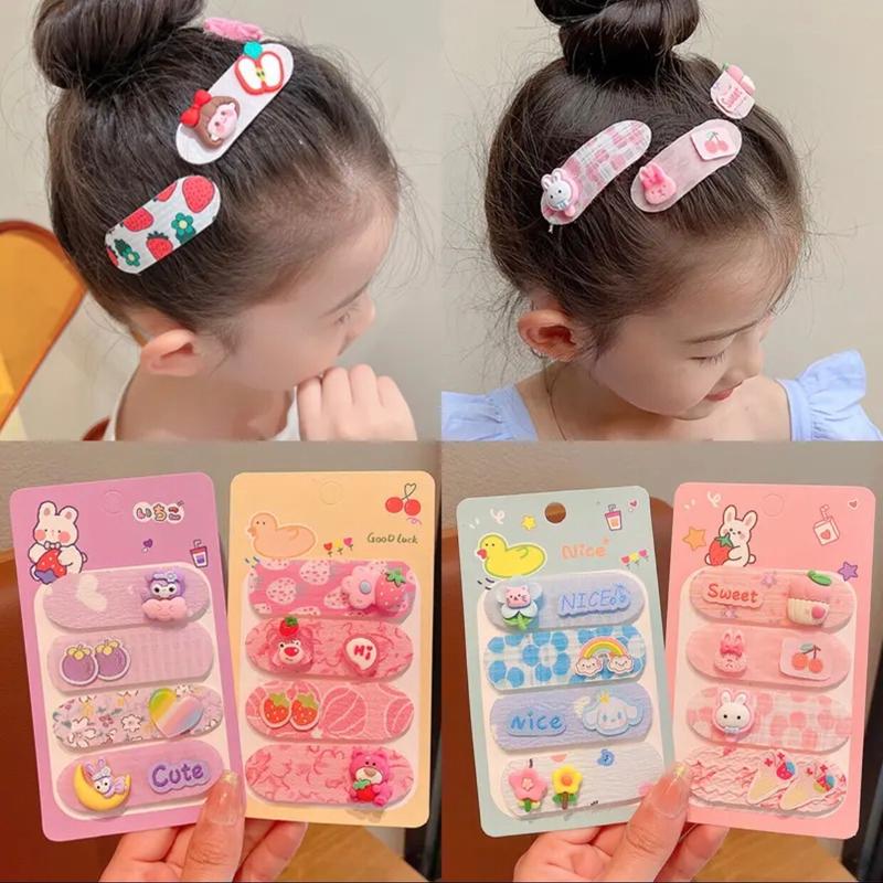 Set băng đô dán kẹp tóc dán dễ thương cho bé gái Phụ Kiện Tóc