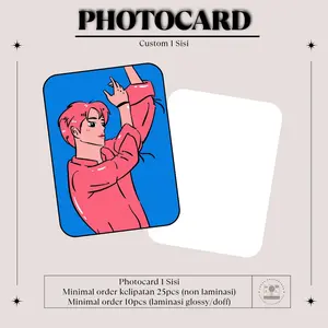 Photocard Custom AP260 Glossy/Doff 540mm x 860mm - Foto Kualitas HD Minimal Order 10pcs Laminasi 1 Sisi Tahan Lama Cocok untuk Merchandise K-Pop