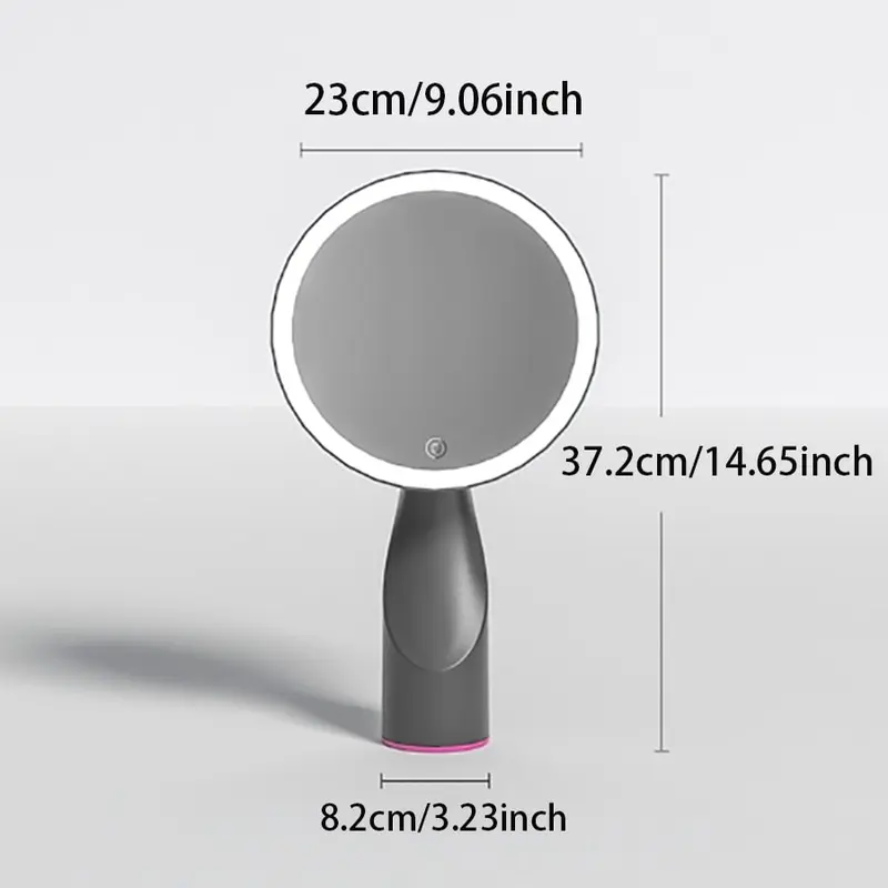 Light Filling Cosmetic Mirror, 1 Count USB Rechargeable Touch Control Foldable LED Makeup Mirror, Desktop Mirror for Bedroom Living Room Office 1
