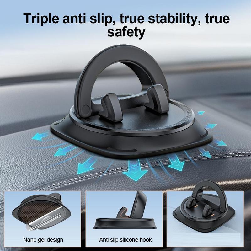 Product Introduction of 360 Degree Rotatable Car Phone Holder, Car Dashboard Phone Holder, Universal Car Interior Accessories for iPhone & Android Phones 5