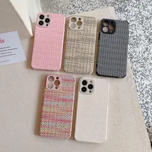 TWEED ANTICRACK CASE  XS MAX X XR 11 12 13 14 15 16 Pro Max 14 15 16 PLUS ANYAMAN CASE