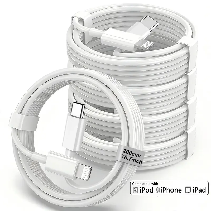20W 6.6FT Type-C Fast Charging Cable for iPhone iPad Mini, Car Fast Charger, Phone Accessories, Mini Travel Products, Gifts For Boyfriend, Quick Charger, USB Cable, USB Charger Connector, Charger Set, Typec Fast Charging 3