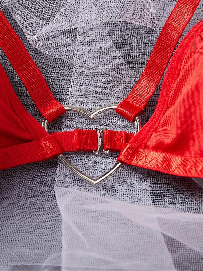 Product Introduction of Women's Cut Out Lingerie Two-piece Set, Sexy Breathable Lingerie Set for Daily Wear, Women's Underwear for All Seasons 5