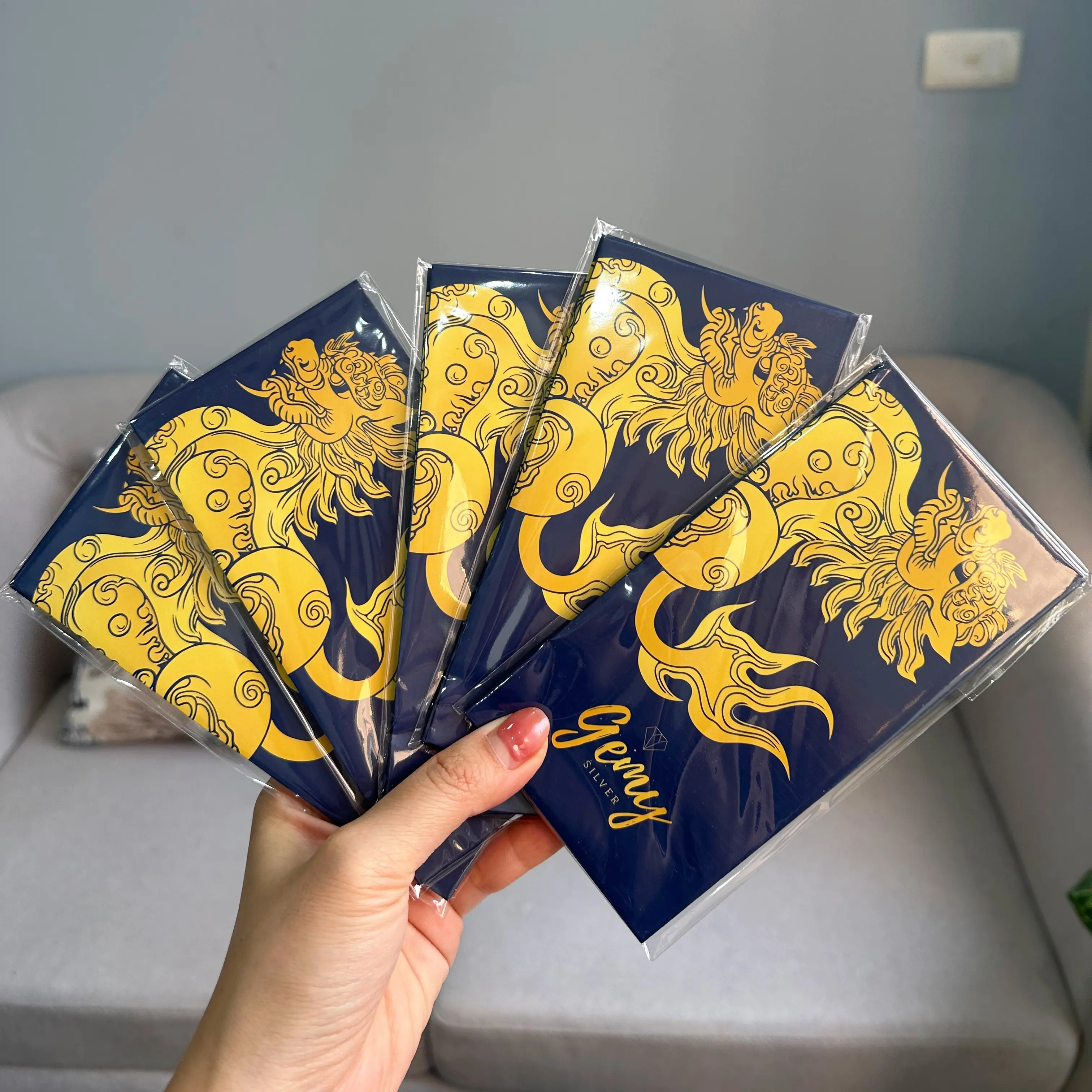 Set 5 chiếc lì xì năm mới Tết Nguyên Đán 2025 GEMY
