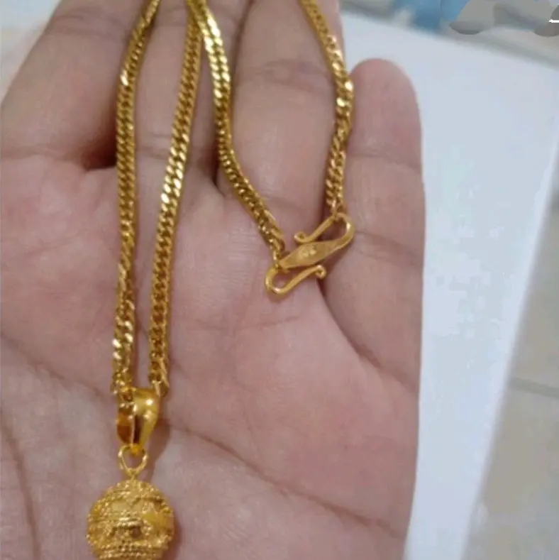 kalung bola titanium motif mas bali