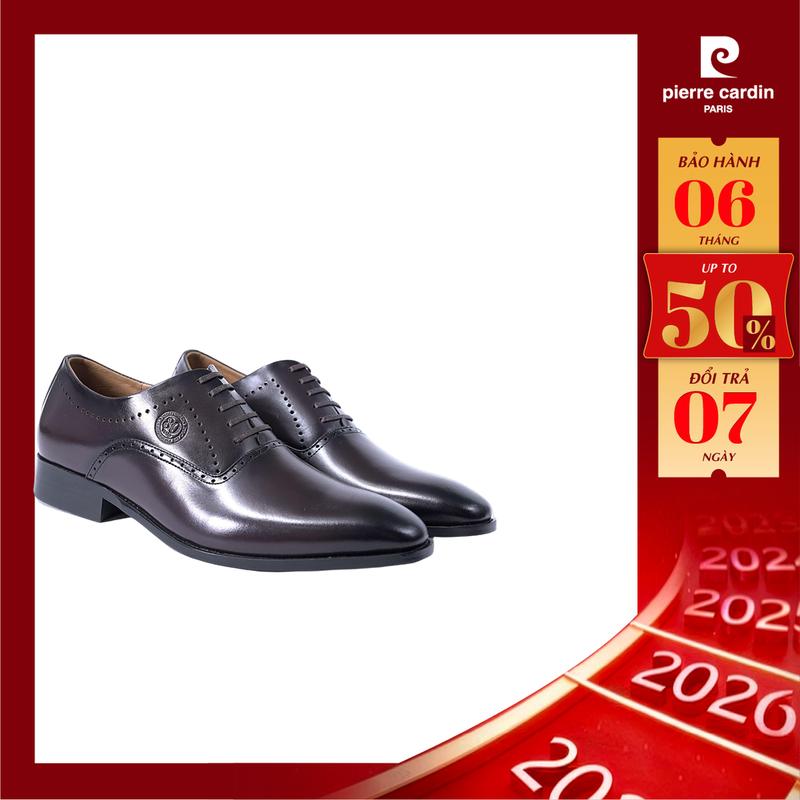   80 YEARS INDEPENDENCE DAY  Pierre Cardin Giày Tây Nam Oxford Form Dáng Chuẩn Châu Âu Hiện Đại PCMFWL 375 Chất Liệu Da Bò Nhập Khẩu Sang Trọng Thời Thượng 