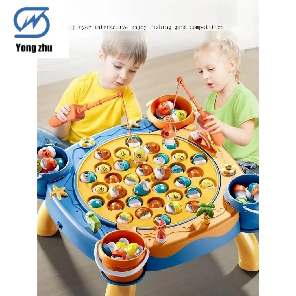 3 To 6 Years Old Educational Toys Large Size Children's Fishing Moving Rotating With Sound Effect Magnetic Rod