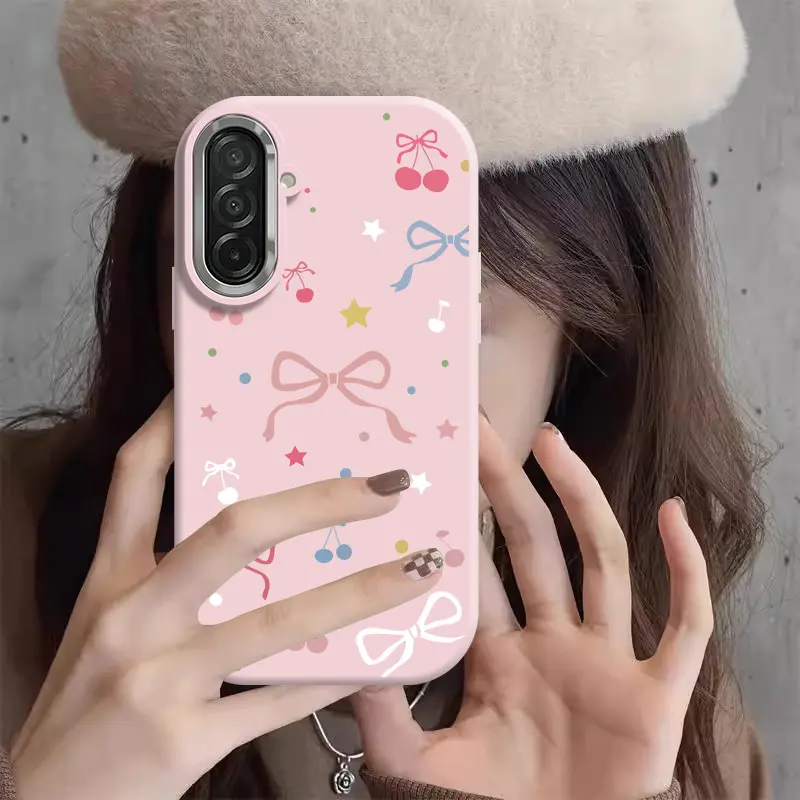 Casing hp SamsungA26 5G Busur bintang Kartun Indah menarik Rasa kemewahan Mencegah kerusakan Wanita ponsel case 3
