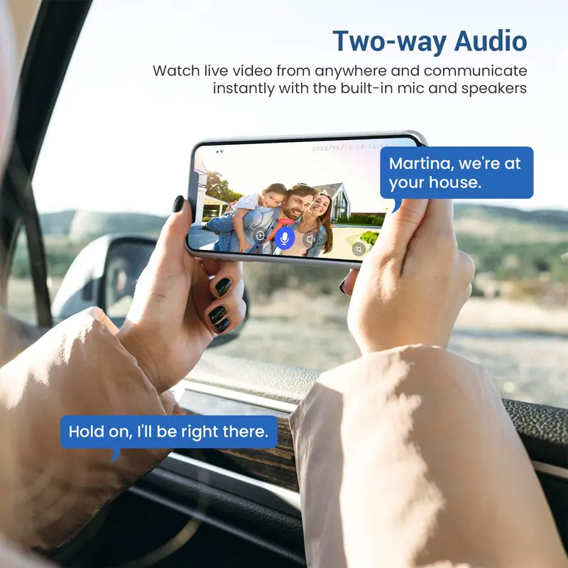 Modern Smart Wireless Doorbell Camera, Outdoor Camera Doorbell with Chime Included, 2-way Audio, Night-Vision, Cloud Storage Service, 2.4G Wi-Fi, Live View, Wireless Video Doorbell, Home Security System, Wifi Smart Doorbell 7