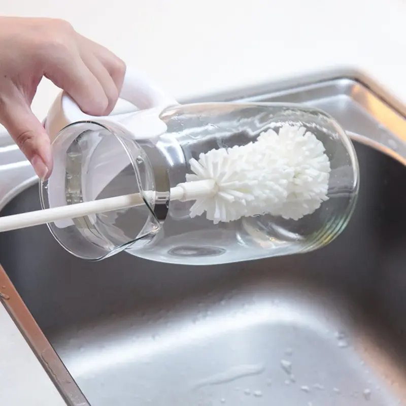 Bàn Chải Bọt Biển cán dài, để làm sạch nhà bếp, Bàn Chải Làm Sạch Chai, Bàn Chải Bình Sữa Em Bé, Bình Lắc Bia, Dụng Cụ Làm Sạch, Đồ Dùng Nhà Bếp 3