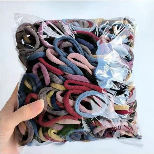 100pcs / pack Hair bands Elastic Hair Ties fashion getah rambut ...