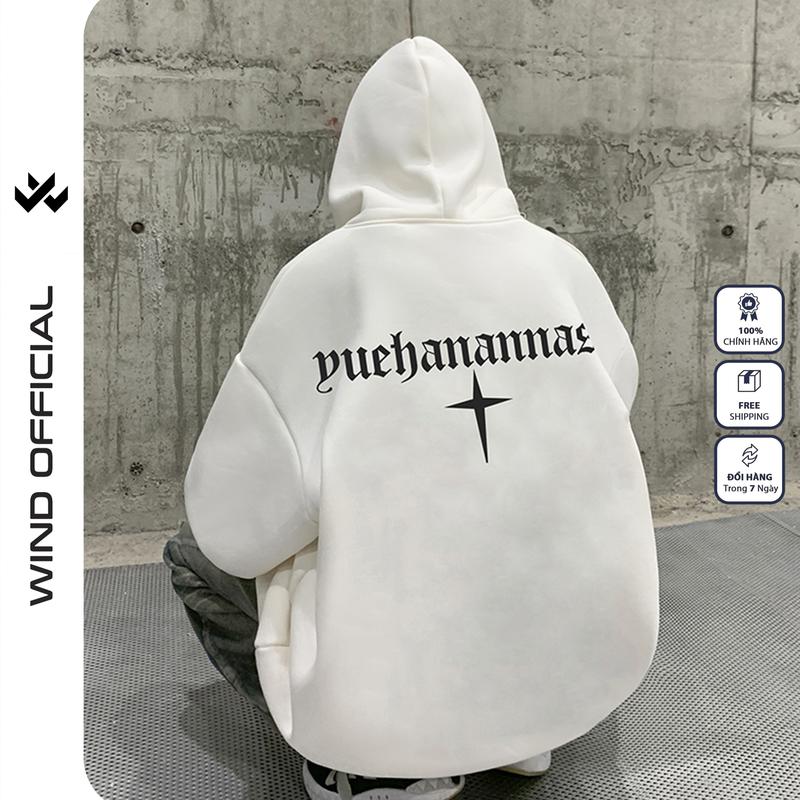  Áo hoodie form rộng WIND PUEH Clothing Unisex thời trang nam nữ oversize Có Túi Menswear Dài Tay 
