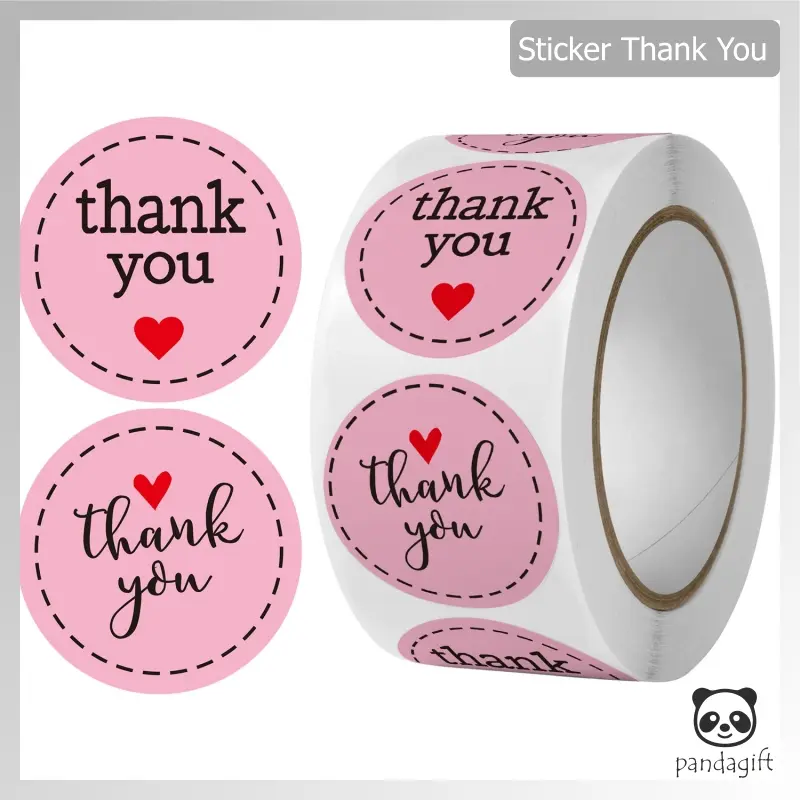 Stiker Label Thank You / Stiker Roll (500 Pcs) / Stiker Kartun - GG0251 0