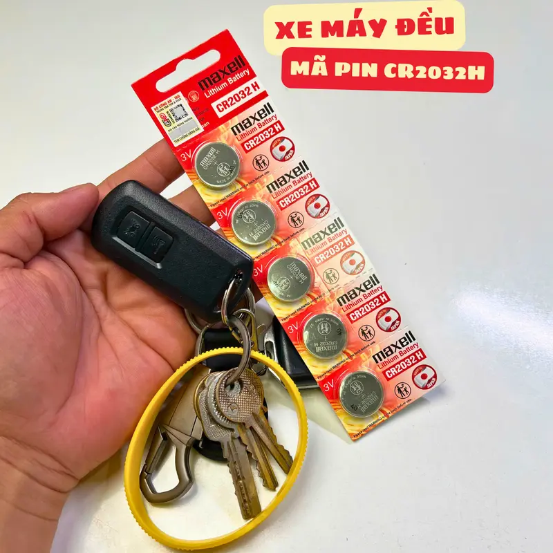 Pin Maxell CR2032-H dung lượng lớn thay remote xe máy oto 2
