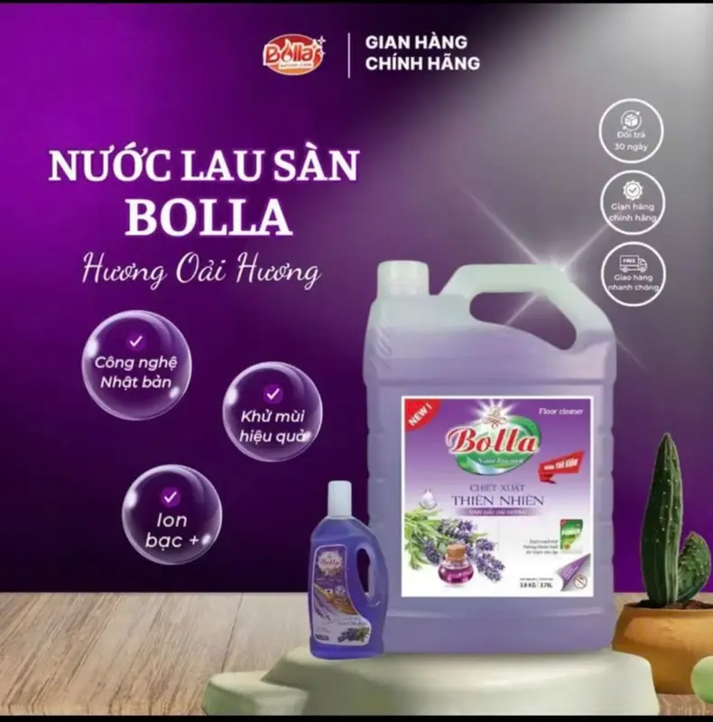 Nước Lau Sàn Các Mùi Hương Làm Sạch Sáng Bóng Diệt Khuẩn Siêu Sạch Khử Mùi Hôi Tanh - Thể tích 3800ml- BOLLA VIETNAM 4