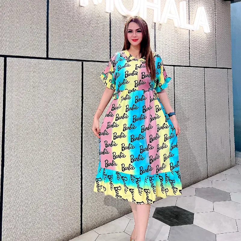 Daster chibi kerah rainbow/daster santai/daster kekinian/dasterhitz Busui Rayon Tebal Nyaman Wanita 4
