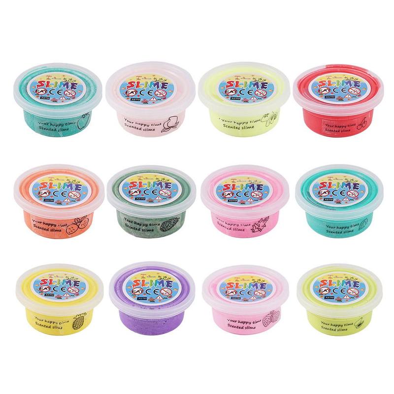 Product Introduction of Slime Fluffy Floam Fruit Slime Kit Soft Stretchy Non-sticky Toys Set Cloud Fidget Educational E6P1 36