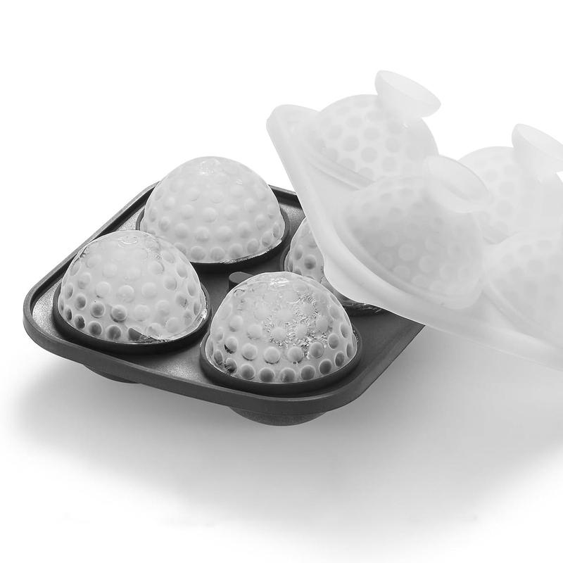 3D Ball Shaped Silicone Ice Cube Mold with Funnel, 1 Count Ice Cube Maker, Bar Accessories for Cocktail & Bourbon Drinks, Ideal Kitchenware Gift for Men & Whiskey Lovers 5