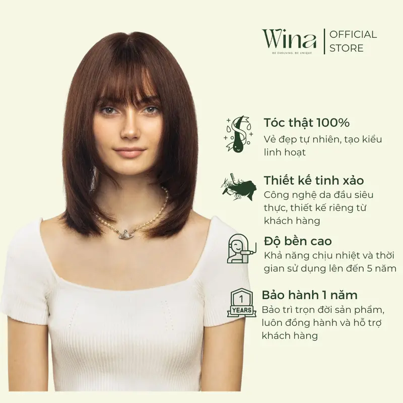 Tóc Giả Mái Thưa Tóc Thật WINA TMT15 6