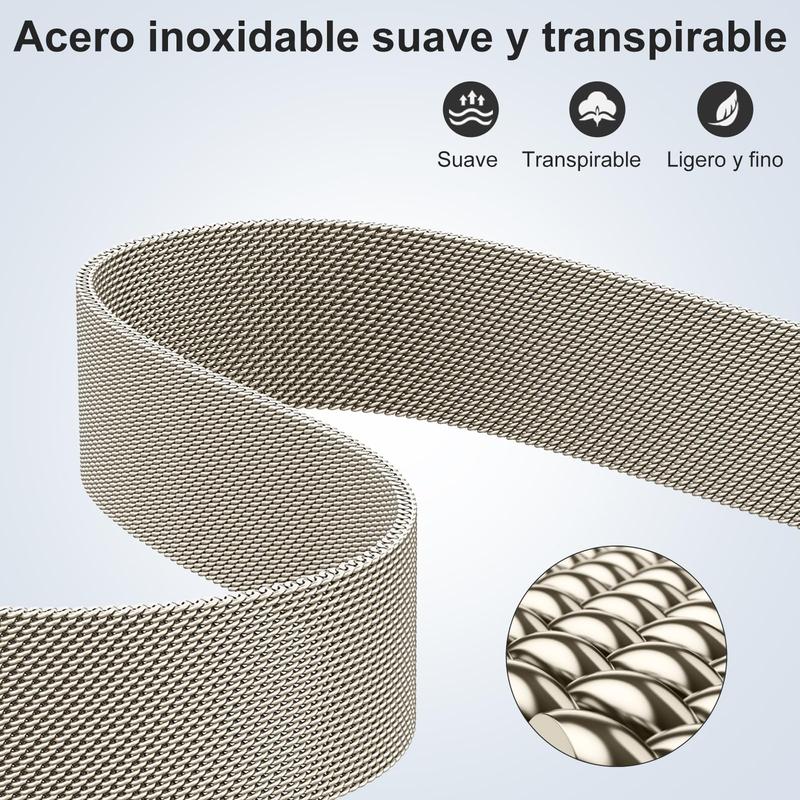Magnetic Closure Watch Band (Band Only), 1 Count Durable Metal Watch Band for Women & Men, Smart Watch Accessories Compatible with iWatch Series 7 8 6 5 4 3 2 1/Ultra/SE 3