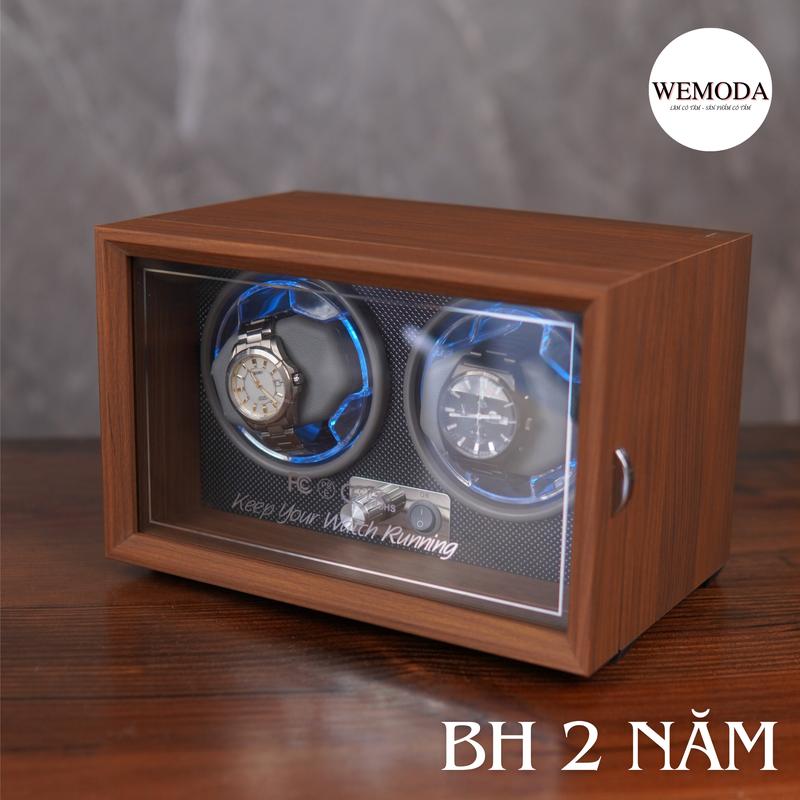 New 2025 Hộp đựng đồng hồ cơ 2 xoay tủ đứng bằng gỗ cao cấp cập nhập mẫu mới nhất