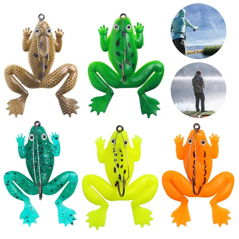 Mồi Ếch Mềm, Mồi Giả Nhân Tạo, Mồi Câu Cá, Wobbler, Trọng Lượng 5.2G / 6Cm, Móc Đơn, Thích Hợp Để Câu Cá Nước Ngọt, Dụng Cụ 1