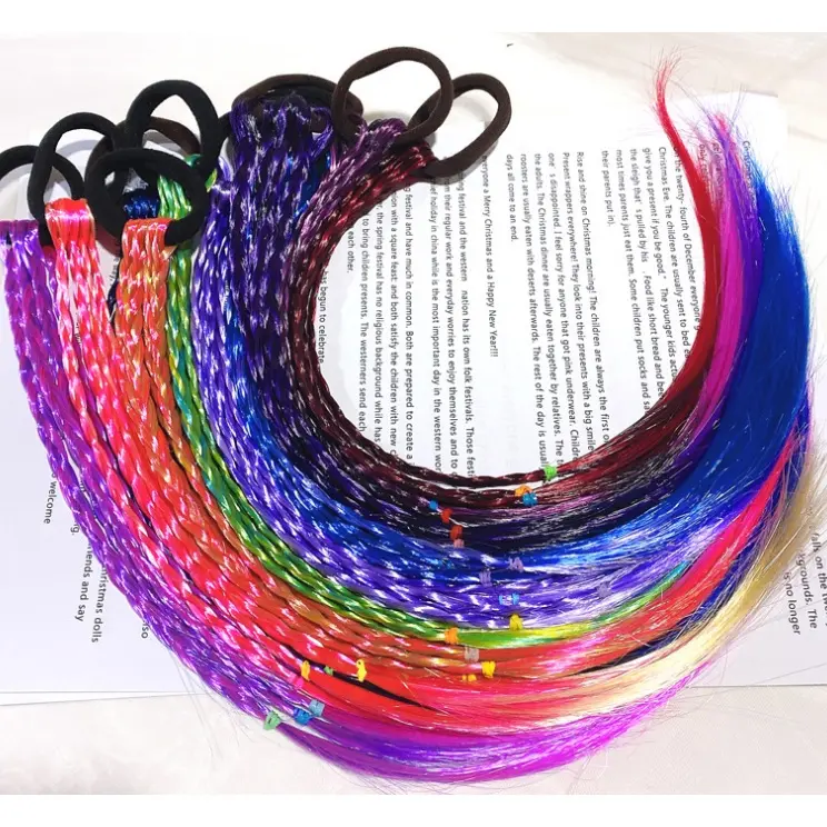 IOS 283 Rambut Palsu Untuk Anak Perempuan Fashion Braid Hair Band Kuncir Kuda Elastis Model Import COD 1