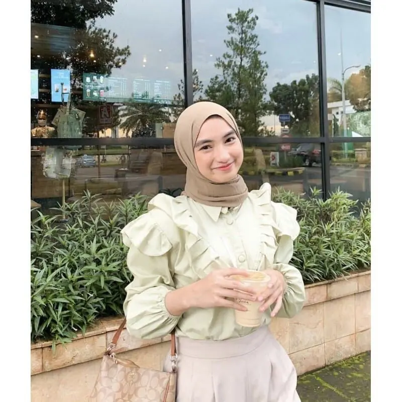 FS99-  LELANA TOP BLOUSE / LOLLY BLOUSE / kemeja wanita / kemeja cewek outfit / baju atasan wanita - NN Fit Panjang