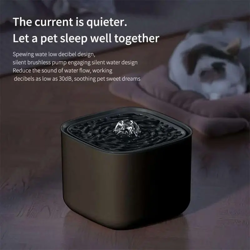 Bình Máy Uống Nước Cho Mèo, Dung Tích Lớn (3L), Đài Phun Nước Tự Động Lọc Tuần Hoàn, Chạy Bằng USB, Không Tiếng Ồn, Thích Hợp Cho Mèo, Máy Uống Nước 5