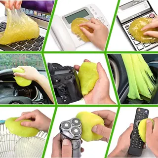 Silicon Mềm Dẻo Dính Hút Bụi Vệ Sinh Nội Thất Xe Hơi Ô tô Bàn Phím Gel Lăn Bụi Làm Sạch Đa năng 0