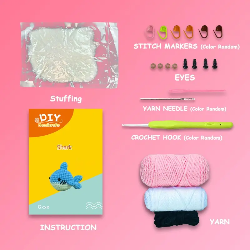 Crochet Kit for Beginners, 1 Set Crochet Animal Kit with Step-by-step Video Tutorials, DIY Crochet Kits for Adults & Teens 4