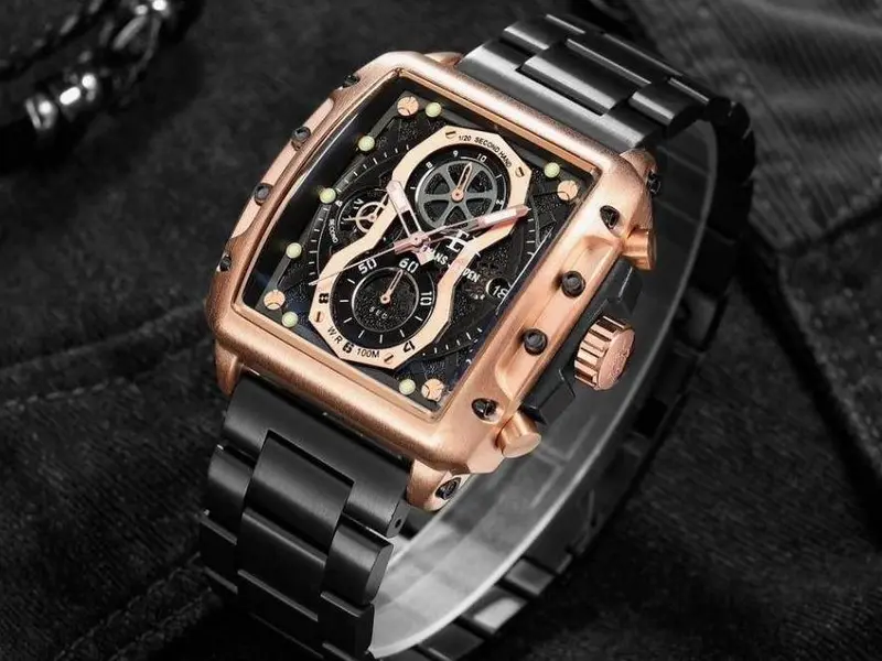 DISKON jam tangan ! Evans Jayden Jam Tangan Pria 9550 Rantai Stainless Steel Kaca Sapphire Chronograph Water Resistant 10 ATM Watches 2