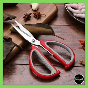 Gunting Merah Tajam Multifungsi / Gunting Dapur Kain Kertas Tajam / Scissor Multifunction / Gunting Kantor Dapur Antikarat Stainless Steel Stainless Steel Kitchenware