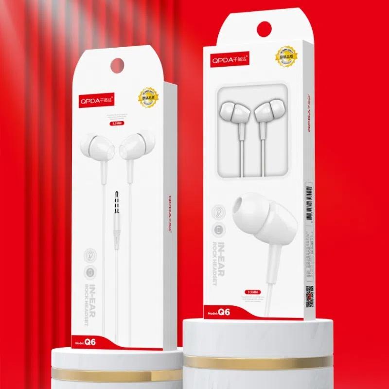 Product Introduction of Q6 wired earphones suitable for 3.5mm round hole earphones stereo earphones call wired earphones 10