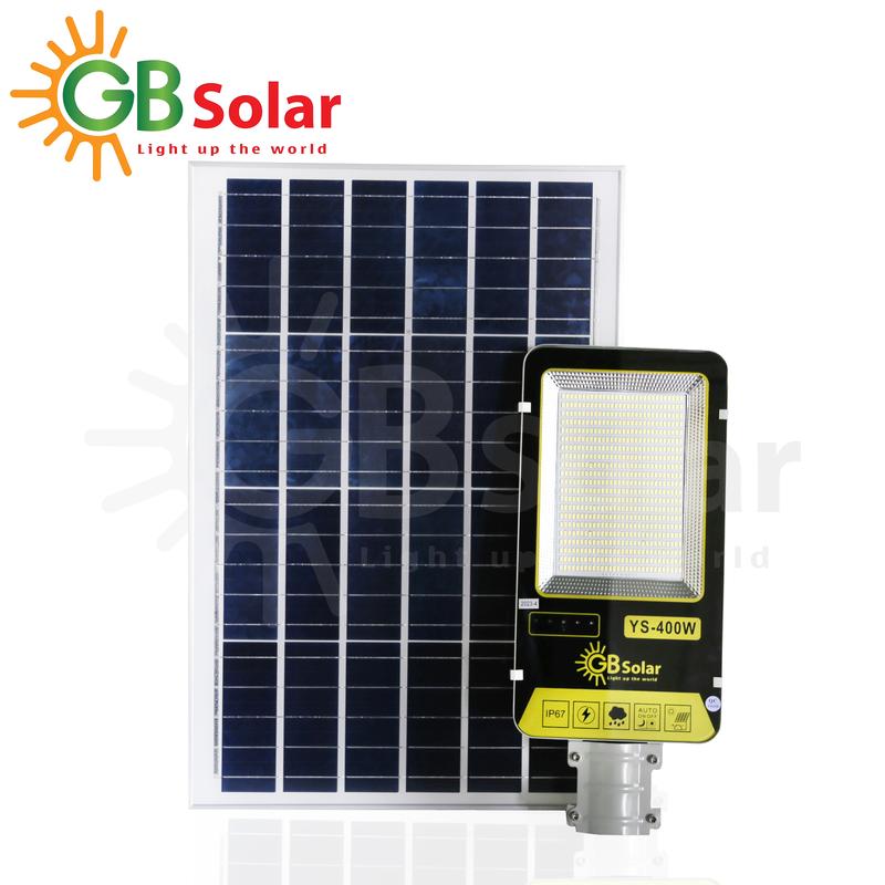 Đèn Năng Lượng Mặt Trời Bàn Chải 100W, 200W, 300W, 400W, Vỏ Nhôm Nguyên Khối, Hàng Chính Hãng Công Ty GB Solar Bảo 3 Năm + Tặng Đèn Chống Trộm Năng Lượng 190k dentru congnangluong đèn  năng 5