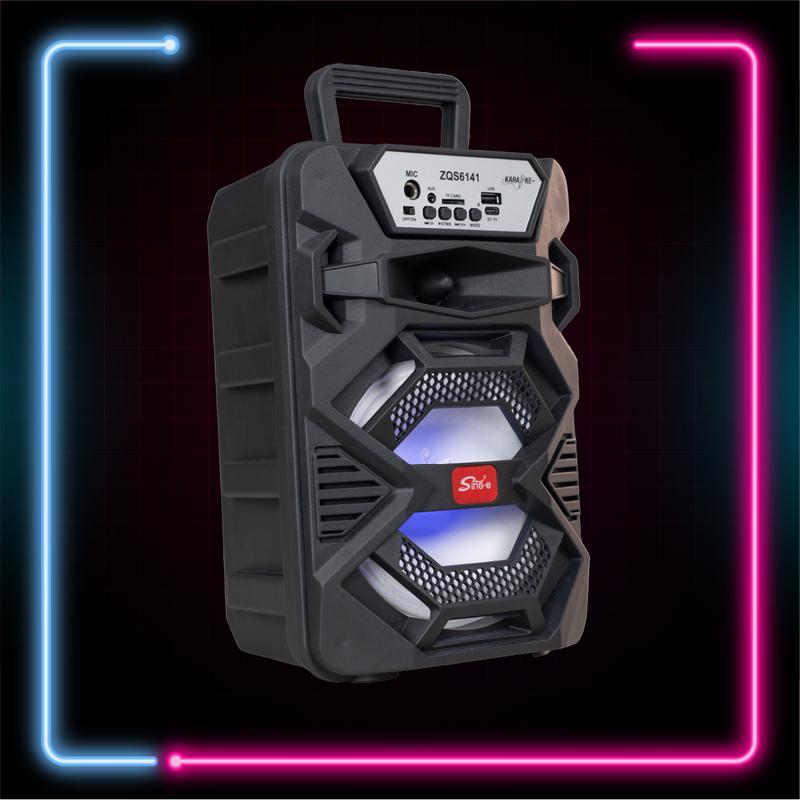 [CÓ KÈM MIC] Loa Bluetooth ZQS-6141, HÁT KARAOKE, Công suất cực lớn hát nhạc cực đả, Có tay cầm mang được đi bất cứ đâu