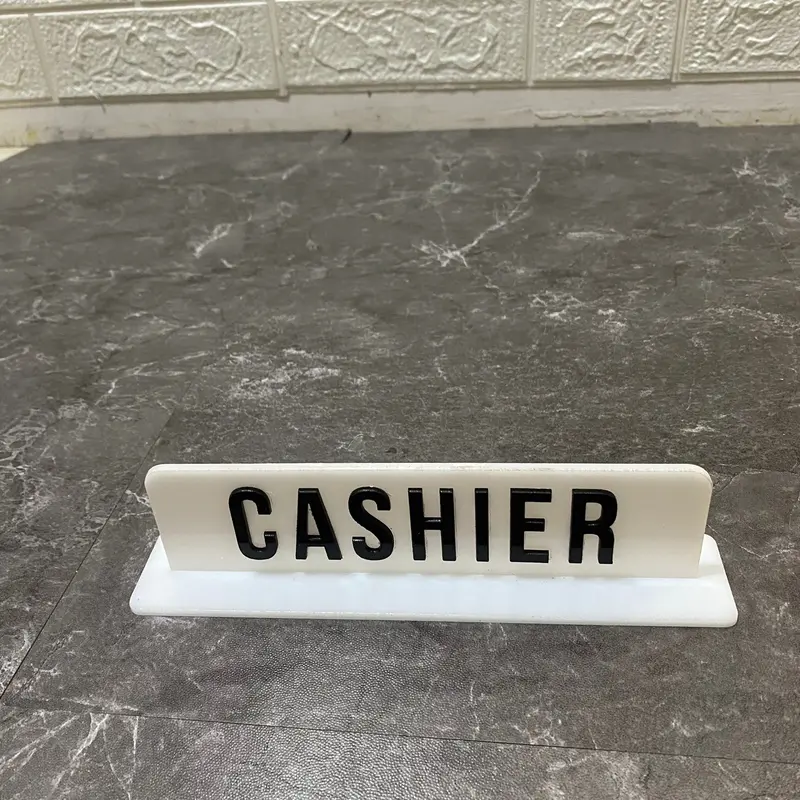 Reserved, Cashier Sign | Acrylic Timbul - Laser Cut - Custom 4
